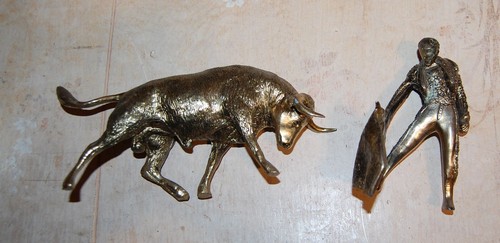 Vtg antique brass coated - antique,