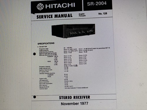 Hitachi 2004 service - ,