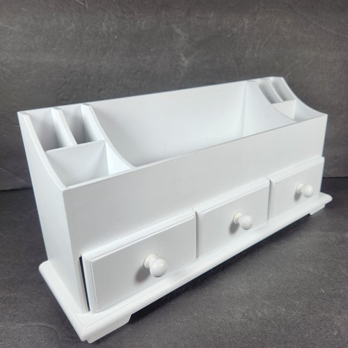 Slotted wood desk organizer - slotted,