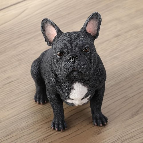 Painted resin french bulldog - resin,