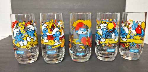 Vgt smurf drinking glasses lot - glasses,