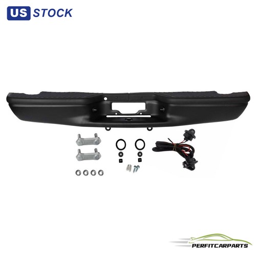 Black rear step bumper - rear,