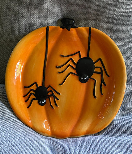 Halloween candy dish pumpkins - dish,
