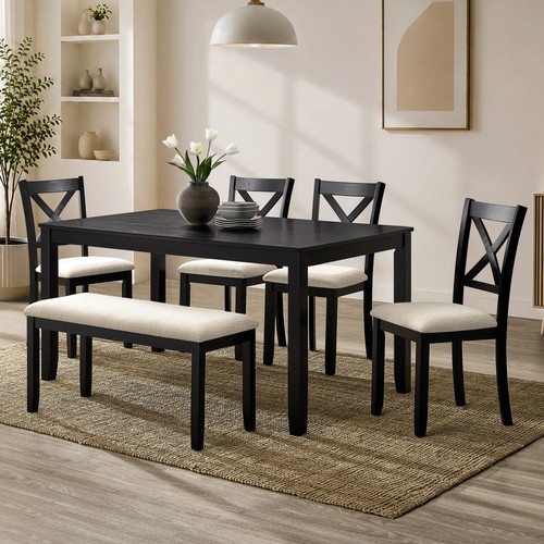 Piece dining table set - 6-piece,