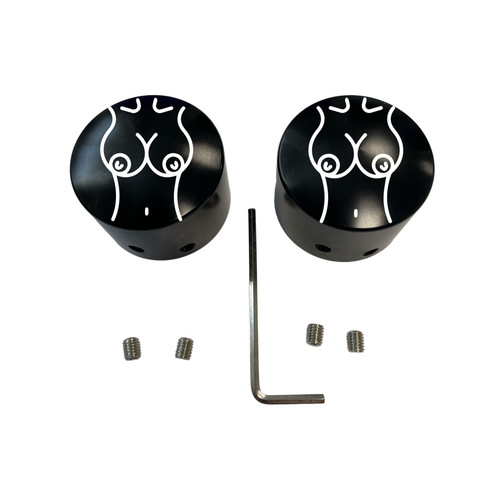 Boobies black front axle - front, cap