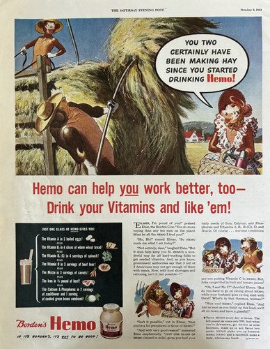 1943 bordens hemo drink - hemo,