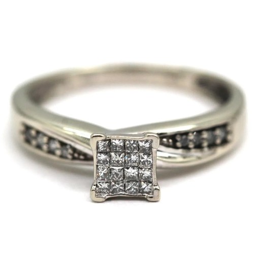 10k white gold - white, set