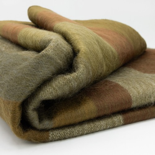 Toffee striped alpaca wool - toffee,