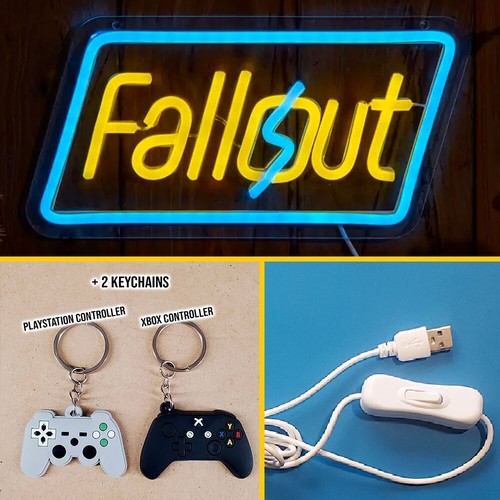 Fallout led neon wall - fallout,