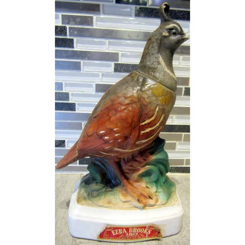 Quail bird porcelain decanter - bird,