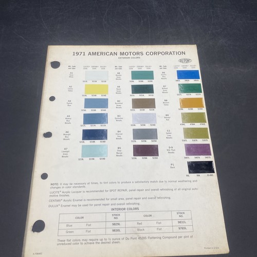 1971 dupont american motors - dupont,