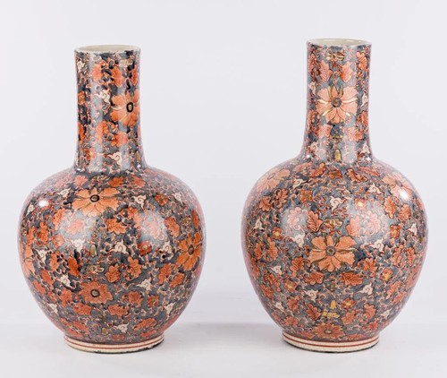 Pair chinese vases - of, ~17