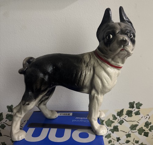 Antique boston terrier bulldog - terrier,