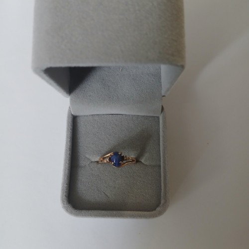 10k blue star - sapphire, diamond