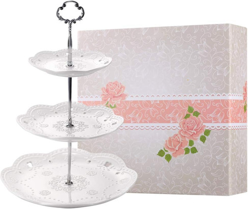 Tier porcelain cupcake - porcelain, stand