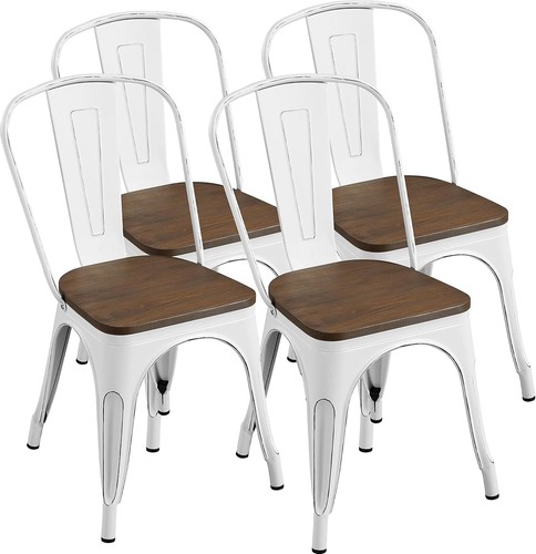 Metal dining chairs set 4 - dining,
