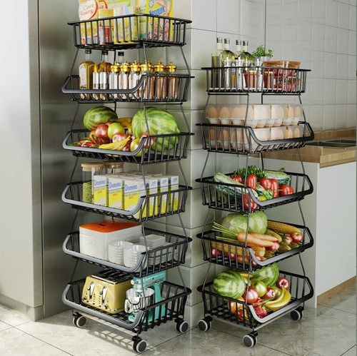 Kitchen storage baskets - kitchen, black
