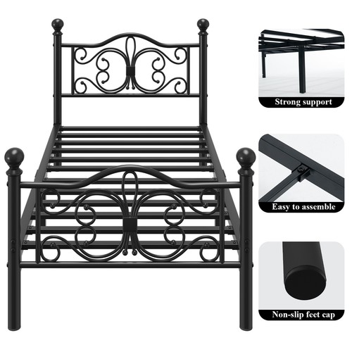 Metal twin size bed - twin,
