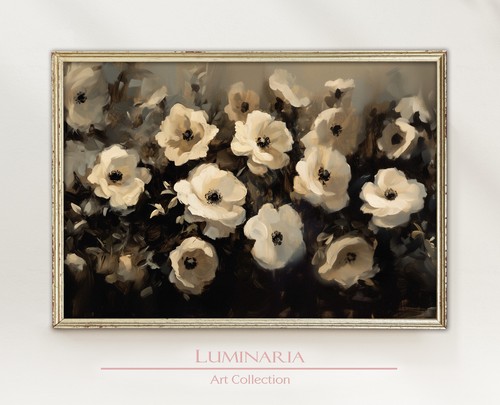 Floral vintage art print wall - art,