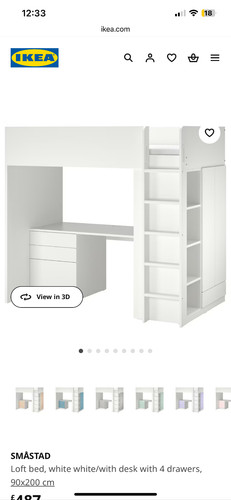 Ikea loft bed with - ikea,
