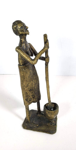 African art brass sculpture - brass,
