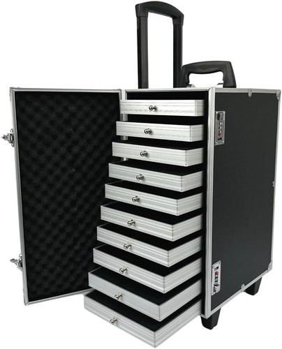Rolling jewelry trolley case - rolling,