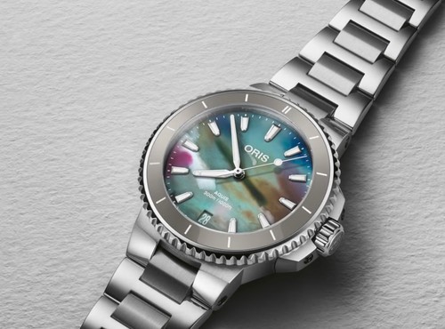 Oris aquis date multi color - aquis,