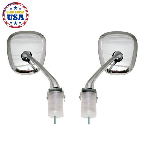 Chrome fender mirrors pair fit - mirrors,