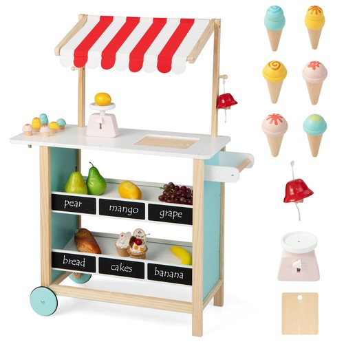 Kids wooden ice cream cart - wooden,