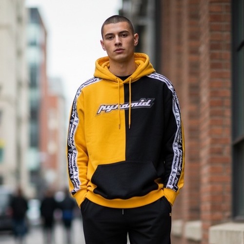 Black pyramid hoodie - black,
