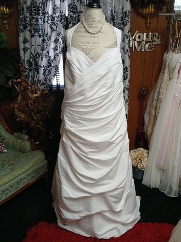Davids bridal white pleated - white,