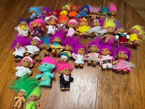 Troll dolls from ealry mid - 33, ealry/mid
