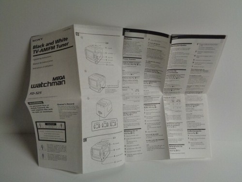 Sony mega watchman owners - sony,