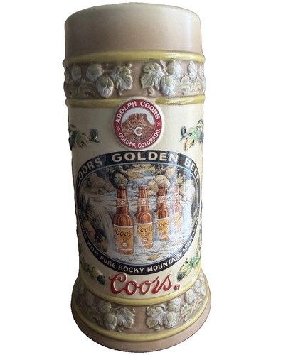 Adolph coors golden beer stein - coors,