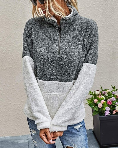 Women sherpa pullover - women's,
