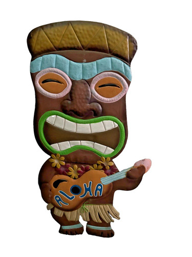Tiki aloha metal sign - aloha,
