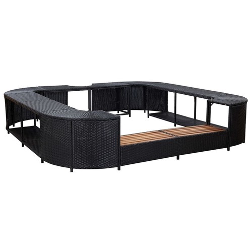Spa surround black rattan - surround,