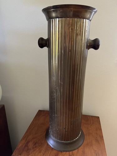 Antique brass fluted umbrella - antique,
