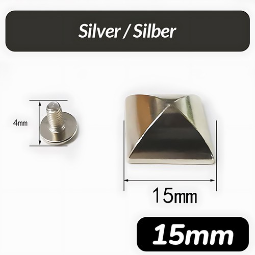 10mm 15mm rivet square pyramid - 10mm-15mm,