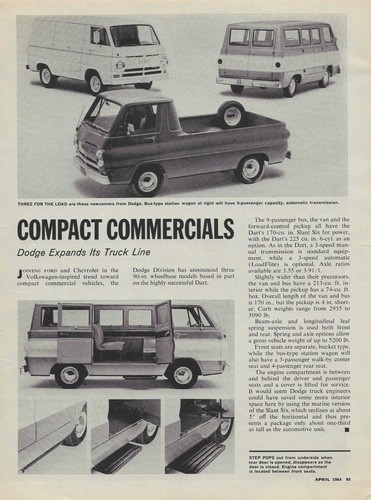 1964 dodge a100 van bus - a100,