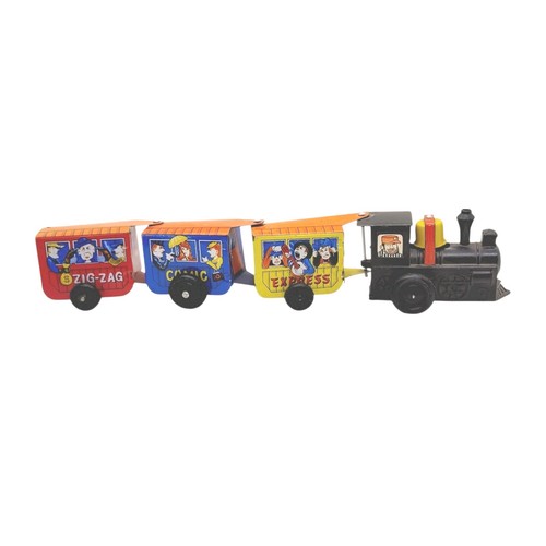 1960s tin train toy zig - 1960s,