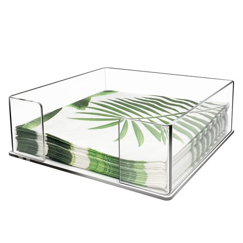 Square acrylic napkin holder - acrylic,