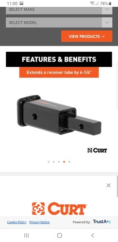 Curt 45785 hitch receiver - curt,