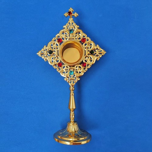 Brass standing reliquary relic - standing,