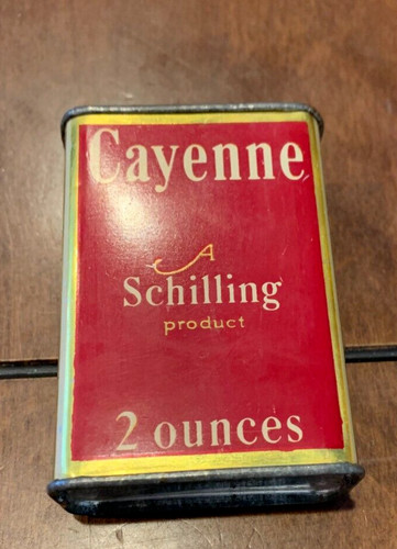 Vintage schilling spice tin - spice,