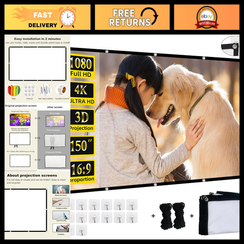 150 projector screen - 150",