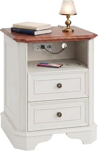 White nightstand with - nightstand,