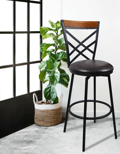 Ehemco swivel metal barstool - metal,