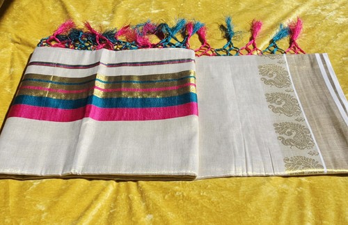 Kerala saree premium tissue - saree,