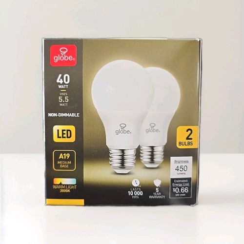 Pack globe a19 non dimmable - 2,